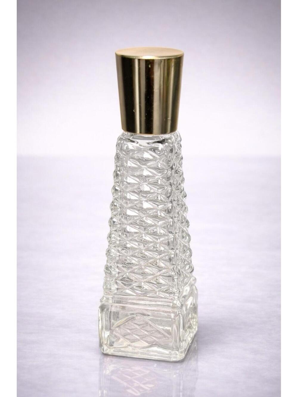 Avon 1970s Moonwind Fragrance Facettes Glass Cologne Decanter, 3.5”